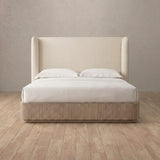 Linen Blend Cream — Full Height Headboard
