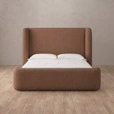Linen Blend Cognac — Full Height Headboard
