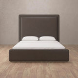 Performance Leather Truffle — Full Height Headboard