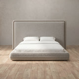 Boucle Pewter — Full Height Headboard