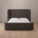 Linen Blend Truffle — Full Height Headboard