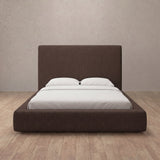 Linen Blend Espresso — Full Height Headboard