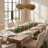 Solis Soup Plate styled in a warm dining room