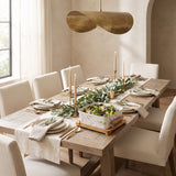 European Serving Bowl (White) styled in a warm dining room