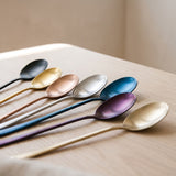 Close-up of the Paris Spoon iridescent finishes