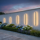 The full length range of the Stripe Lined Wall Light shown together, 60cm to 240cm
