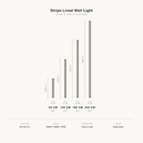Stripe Lined Wall Light lengths and specifications