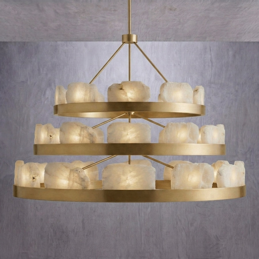 Relic Stone Three-Tier Chandelier — dimensions