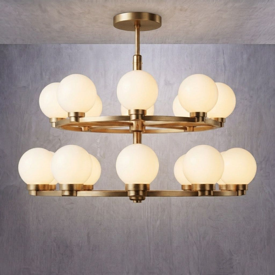 Halo Strata Two-Tier Chandelier — dimensions