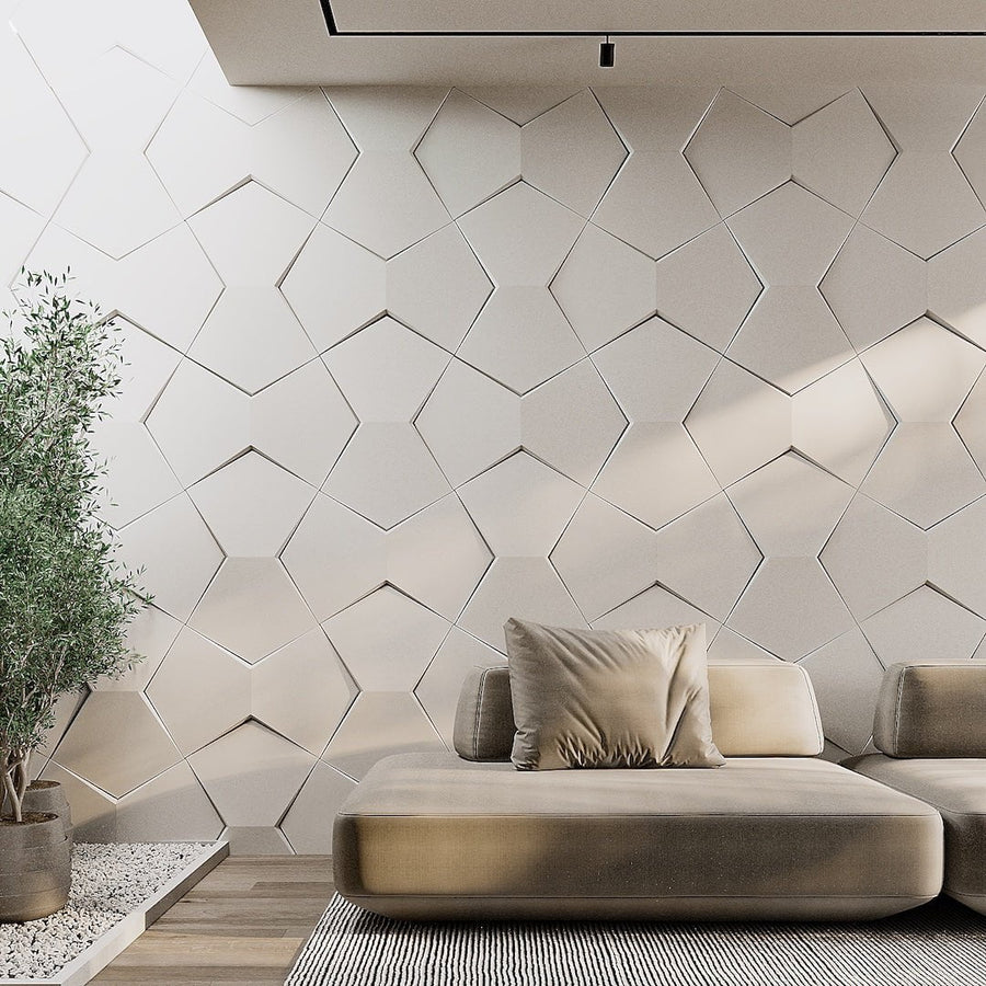 Bowtie Geometric 3D Leather Wall Panel