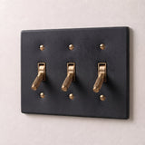 Night Black with Brass::3 Gang