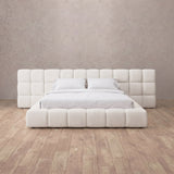 Performance Leather Off White — Extended Headboard