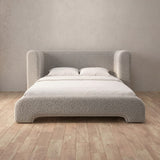 Boucle Pewter — Full Height Headboard