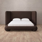 Linen Blend Espresso — Extended Headboard
