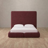 Linen Blend Burgundy — Custom Headboard