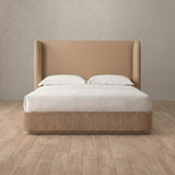Performance Leather Latte — Full Height Headboard