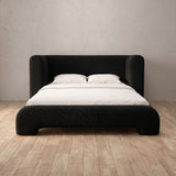 Boucle Charcoal — Full Height Headboard