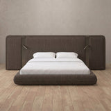 Linen Blend Truffle — Extended Headboard with Integrated Lighting