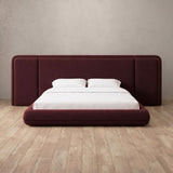 Boucle Burgundy — Extended Headboard