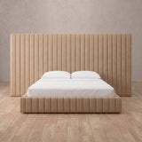 Performance Leather Latte — Full Height Headboard
