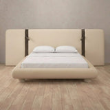 Performance Leather Linen — Extended Headboard with Integrated Lighting