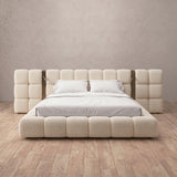 Boucle Cream — Extended Headboard with Integrated Lighting