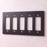 Night Black with Brass::5 Gang