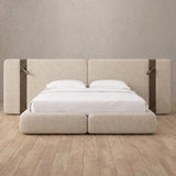 Linen Blend Linen — Extended Headboard with Integrated Lighting