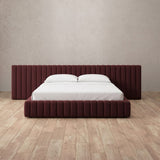 Boucle Burgundy — Extended Headboard