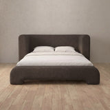Linen Blend Truffle — Full Height Headboard