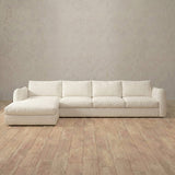Boucle::4 Seater- Right Facing with Chaise Product Gallery Ivory Boucle