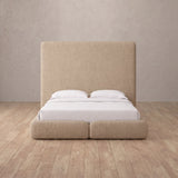 Linen Blend Latte — Custom Headboard