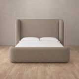 Linen Blend Taupe — Full Height Headboard