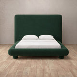 Boucle Forest Green — Full Height Headboard