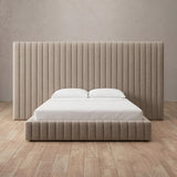 Boucle Taupe — Full Height Headboard