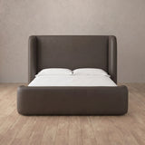Performance Leather Truffle — Full Height Headboard