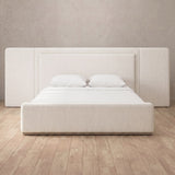 Linen Blend Off White — Extended Headboard