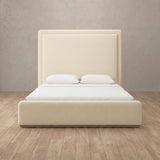Performance Leather Cream — Full Height Headboard