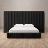 Boucle Charcoal — Full Height Headboard