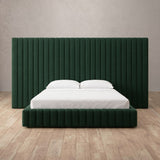Boucle Forest Green — Full Height Headboard