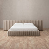 Boucle Taupe — Extended Headboard