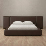 Performance Leather Espresso — Extended Headboard
