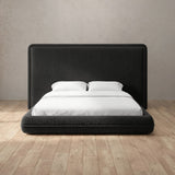 Boucle Charcoal — Full Height Headboard