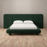 Boucle Forest Green — Extended Headboard