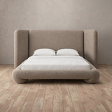 Boucle Taupe — Extended Headboard