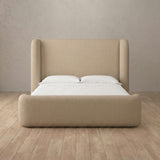 Linen Blend Latte — Full Height Headboard