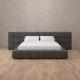 Linen Blend Smoke — Extended Headboard