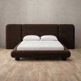 Boucle Espresso — Extended Headboard