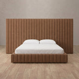 Linen Blend Cognac — Full Height Headboard