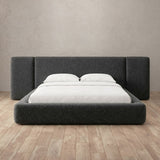 Boucle Smoke — Extended Headboard